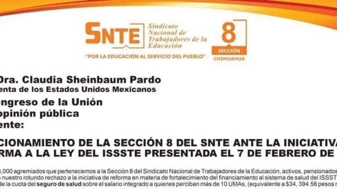 seccion-8-del-snte-rechaza-reforma-al-issste.jpeg Sección 8 del SNTE rechaza reforma al ISSSTE