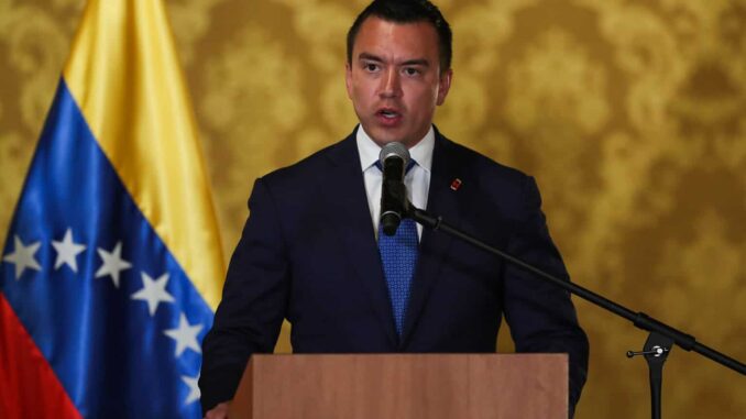 Ecuador está en «alerta máxima» tras alerta militar de posibles atentados contra Noboa