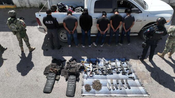 Captura célula BOI captura a 5 integrantes de grupo delictivo en Guachochi; aseguran armas