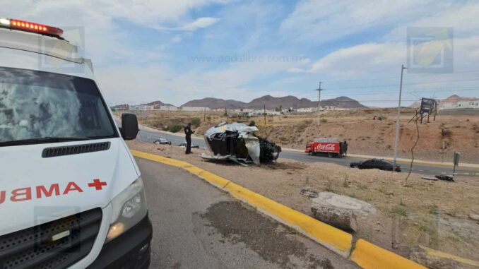 chofer-de-servicios-de-aeropuerto-vuelca-en-carretera-a-aldama.jpeg Chofer de servicios de aeropuerto vuelca en carretera a Aldama