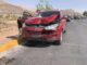 Unidad de Seguridad Pública invade carril, provoca choque y deja cuatro lesionados