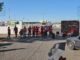Docentes protestan frente a instalaciones de Pemex en rechazo a reforma laboral del ISSSTE