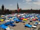 CNTE comienza con el levantamiento del plantón en el Zócalo de la CDMX