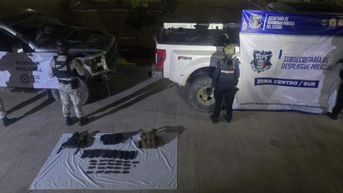 aseguran-2-vehiculos-con-reporte-de-robo-municiones-y-equipo-tactico-en-aldama.jpeg Aseguran 2 vehículos con reporte de robo, municiones y equipo táctico en Aldama